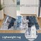 2x6 Washable Runner Rug, Modern Abstract Hallway Rug Runner, Non-Slip Thin Accent Rug Lightweight Navy Grey Print Distressed Carpet Runner for Laundry Entryway Bedroom Kitchen Bathroom Indoor
